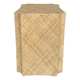 Baker / McGuire Modern Customizable Unfinished Woven Cane Messa Accent Table For Sale