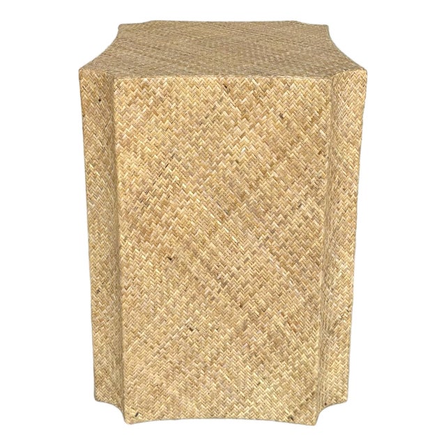 Baker / McGuire Modern Customizable Unfinished Woven Cane Messa Accent Table For Sale
