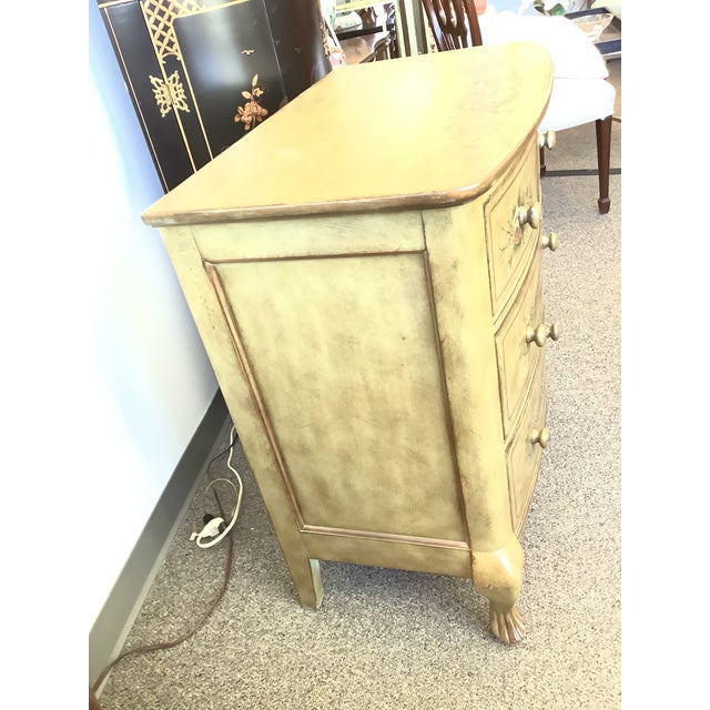 Small Painted Green Chest With Flowers For Sale In New York - Image 6 of 7