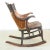 Antique Late 19th Century Solid Wood Empire Style Mahogany Rocking Chair With Rich Patina For Sale - Image 11 of 12