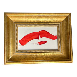 Contemporary Original Abstract “Flying Red Lips” Painting