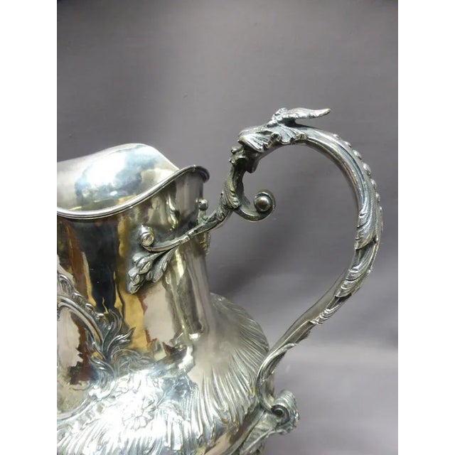 19th-Century Silver-Plated Ewer and Basin, Set of 2 For Sale - Image 4 of 12