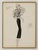 This vintage French fashion art print features an Art Deco woman wearing a sculptural white jacket with black band...