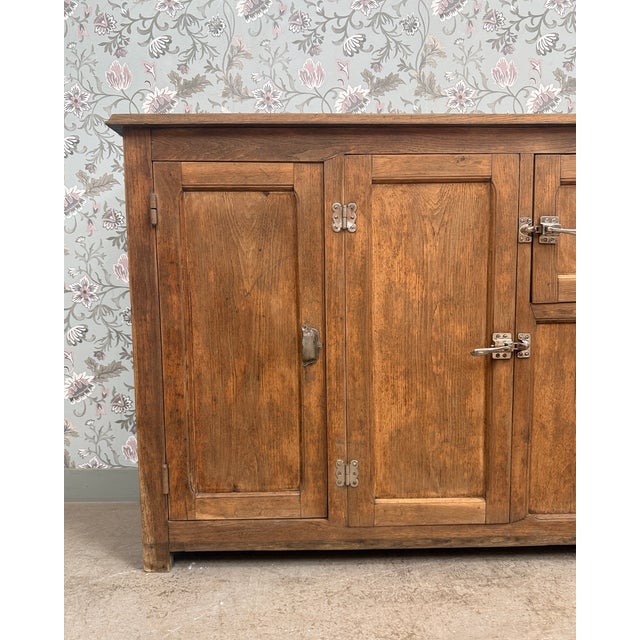 Oak Sideboard with Icebox, 1900s For Sale - Image 5 of 18