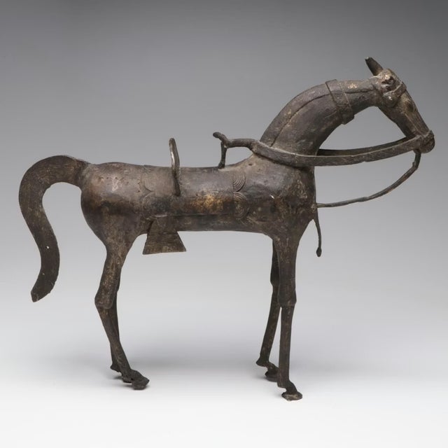 18th Century Bronze Asian Indian Horse Sculpture For Sale - Image 4 of 6