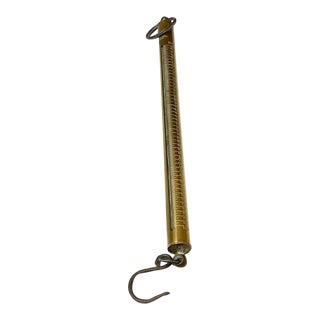 Antique Salter Solid Brass 100 Troy Spring Balance Scale Made in England For Sale