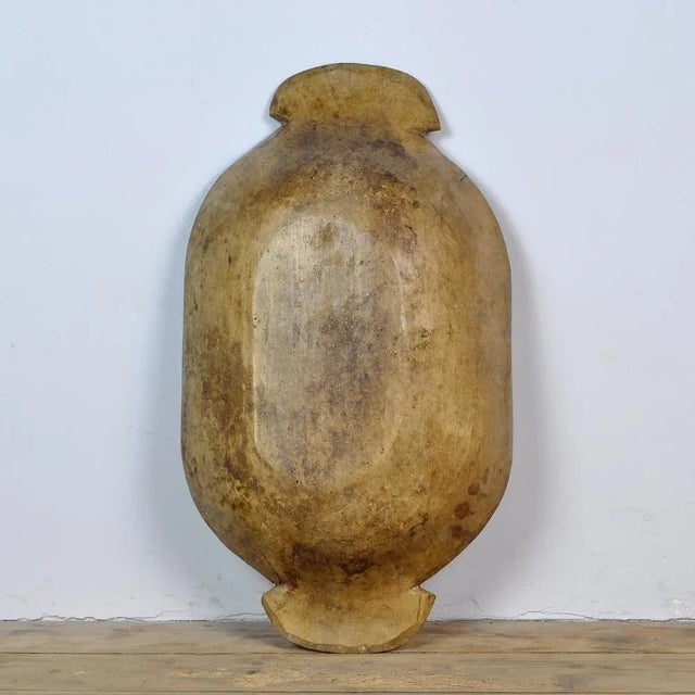 1920s Handmade Wooden Dough Bowl, 1900s For Sale - Image 5 of 7