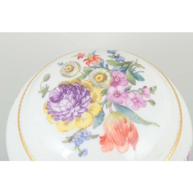 Antique Round Porcelain Jar with Lid fom Royal Copenhagen, 1890s For Sale - Image 3 of 5