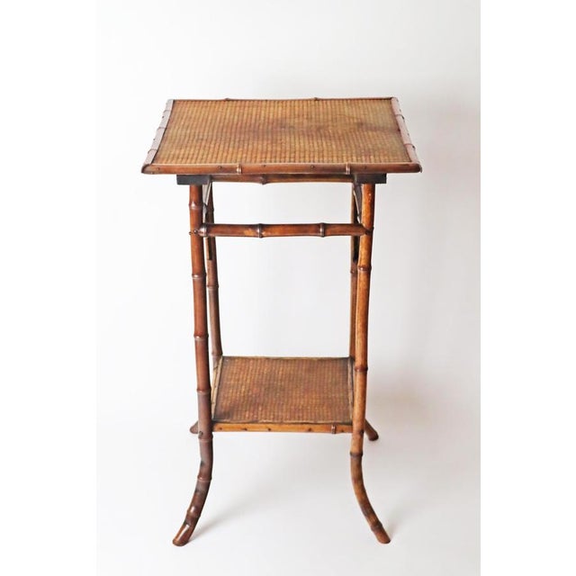 Art Nouveau Side Table in Bamboo, 1890s For Sale - Image 6 of 18