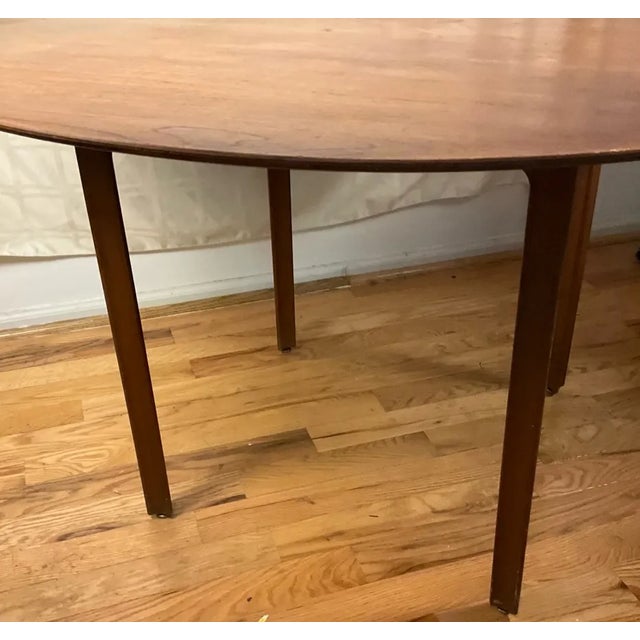 Very Rare Set: Arne Jacobsen Grand Prix Teak Dining Set by Fritz Hansen — 3 Chairs + Matching Solid Teak Table (1964-1965, All Fh Stamped) For Sale - Image 15 of 16