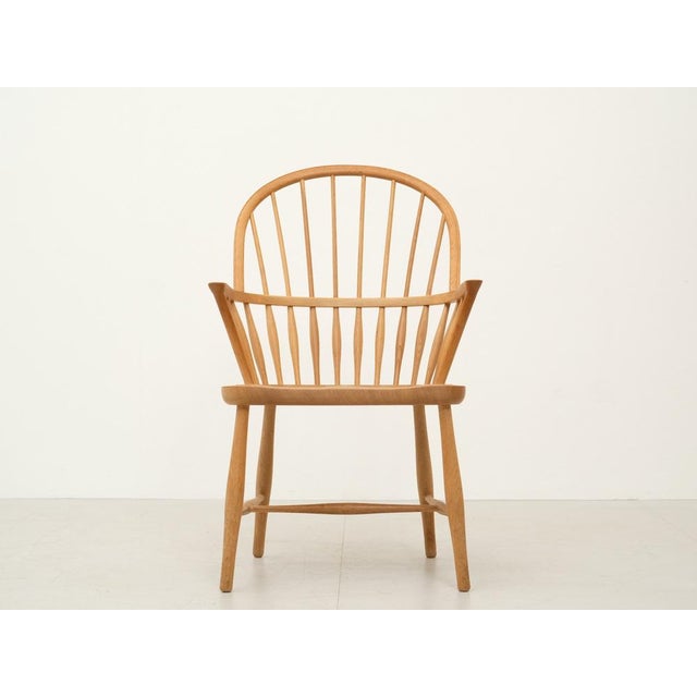 Mid-Century Modern CH 18A Chair in Oak by Frits Henningsen for Carl Hansen, 1960s For Sale - Image 3 of 18