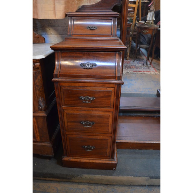 Victorian Vanity Dresser With Full Length Dressing Mirror and Drawers
