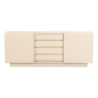 A Mid-Century Modern Cream Lacquered Sideboard, C 1960. For Sale