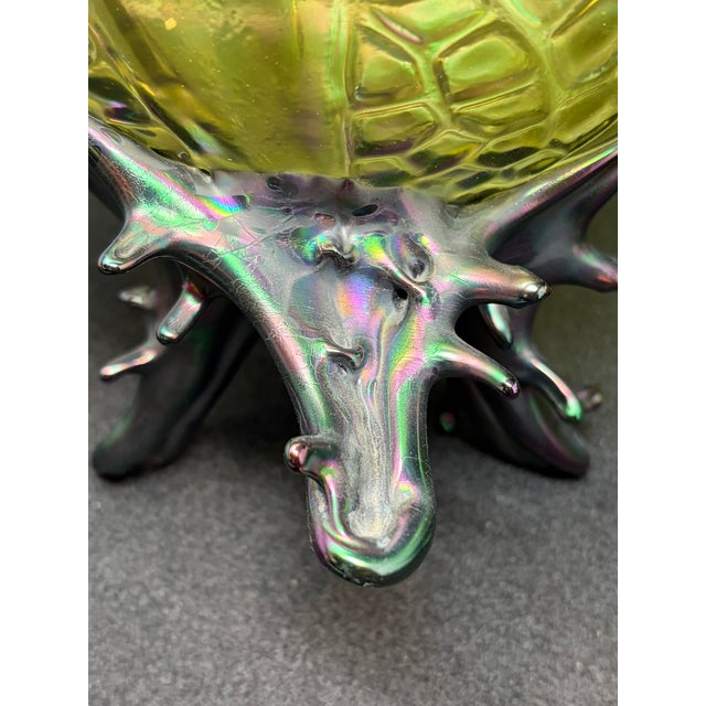 Glass Early 20th Century Kralick Art Deco Glass Vases, Pair For Sale - Image 7 of 9