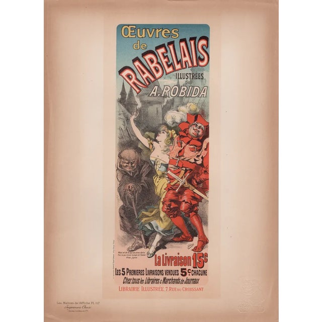 J. Chéret, Œuvres de Rabelais from Les Maîtres de L'Affiche, 1898, Original Lithograph For Sale