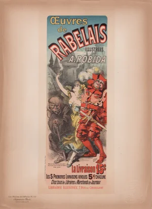 J. Chéret, Œuvres de Rabelais from Les Maîtres de L'Affiche, 1898, Original Lithograph