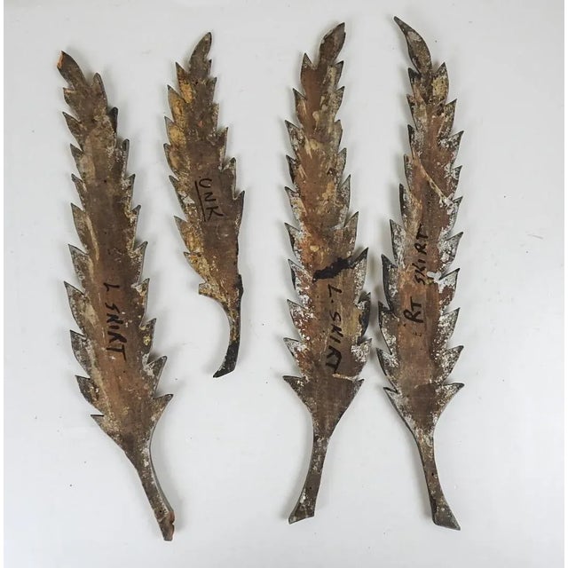 Vintage Collection Carved Folk Art Leaf Odd Fellows - Set of 4 For Sale In Seattle - Image 6 of 6