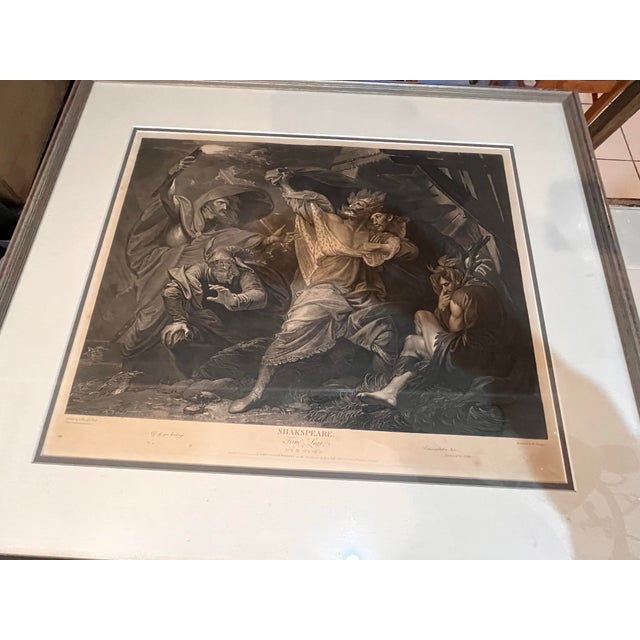 English 1793 William Sharp After Benjamin West “King Lear” Boydell Shakespeare Gallery Engraving, Framed For Sale - Image 3 of 11