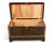Campaign Large English Military Leather Clad Campaign Trunk For Sale - Image 3 of 9