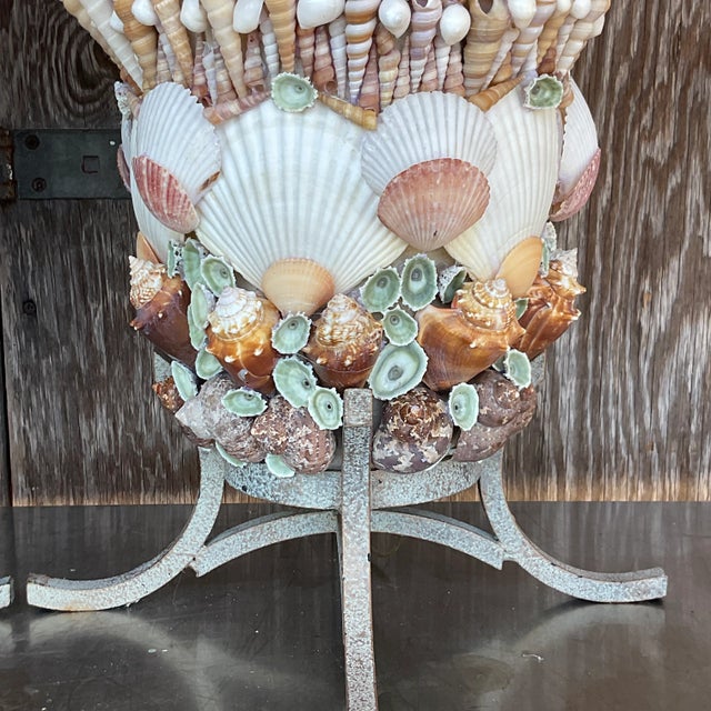 Vintage Costal Shell Table Lamps - a Pair | Chairish