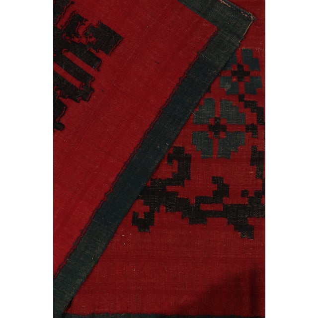 Textile Late 18th Century Antique Turkish Kilim Rug in Red & Black Transitional Style by Rug & Kilim For Sale - Image 7 of 7