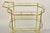 Mid-Century Modern Mid 20th Century Italian Modern Brass and Glass 3 Tier Rolling Bar Cart Serving Table For Sale - Image 3 of 12