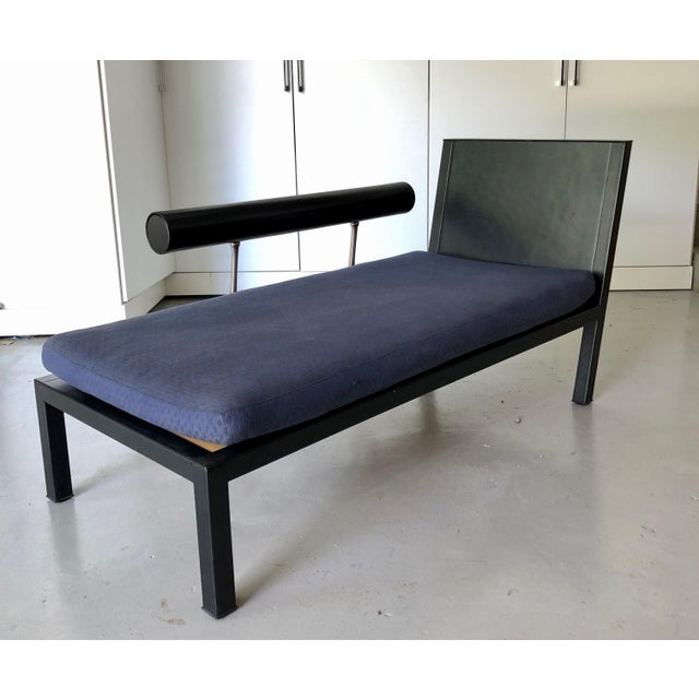 1980s Mid-Century Modern Antonio Citterio for B&b Italia "Baisity" Leather Chaise Lounge For Sale - Image 11 of 11