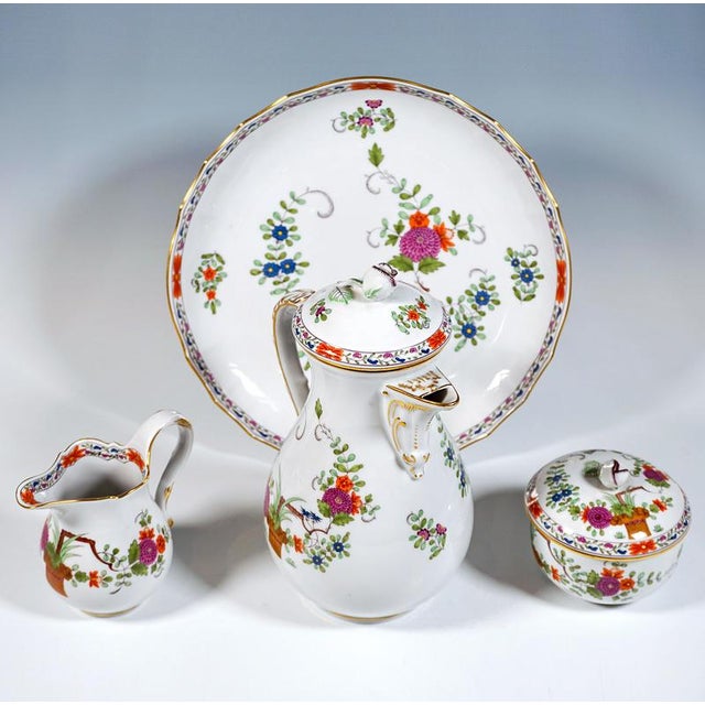 20th Century Coffee Set with Sheaf Pattern from Meissen, Set of 22 For Sale - Image 4 of 12