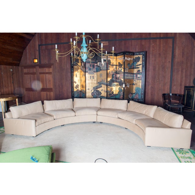 Mid-Century Modern Milo Baughman for Thayer Coggin Circular Sectional Sofa - 2 Piece For Sale - Image 3 of 12