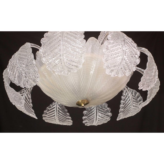 Extraordinary Art Deco chandelier made by the glassworks Barovier & Toso in the 1940s-1950s. The chandelier is 110...