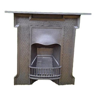 Antique Cast Iron Combination Fireplace, 1915 For Sale