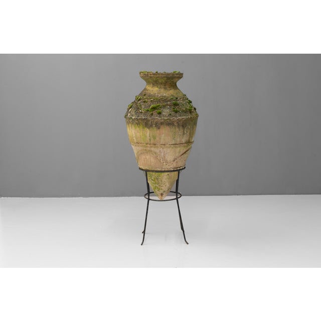 Metal Pot on Stand, 1980 For Sale - Image 7 of 7