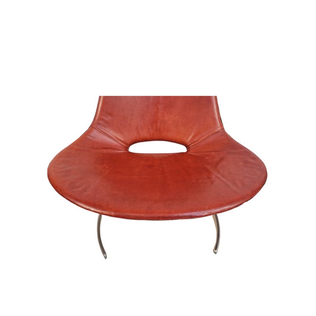 Scimitar IS63 Leather Lounge Chairs by Preben Fabricius & Jørgen Kastholm, 1950s, Set of 2 For Sale - Image 6 of 9