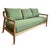 Outdoor Teak & Fern Green Sofa For Sale - Image 9 of 13