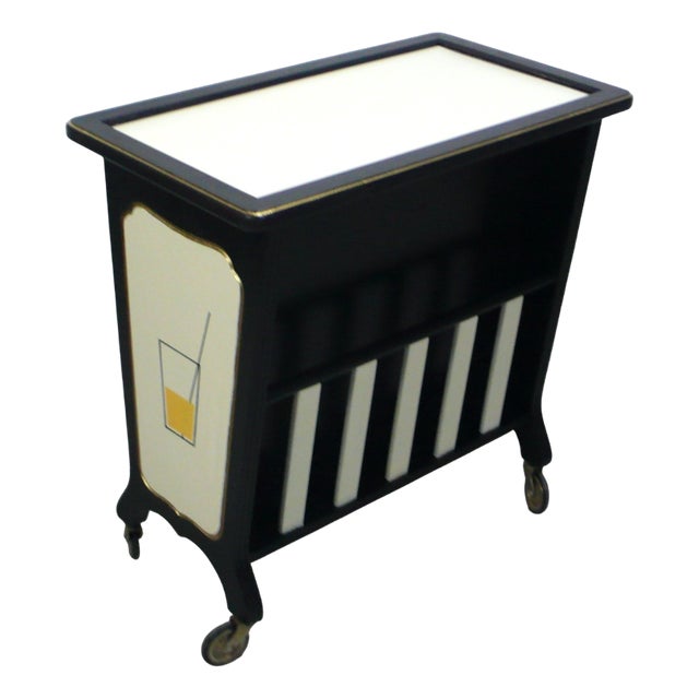 German Side Table with Minibar, 1950s For Sale