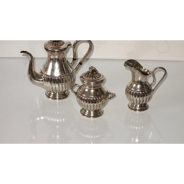 Vintage 800 Silver Coffee Service, 1920s, Set of 3 For Sale - Image 4 of 6
