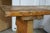 Vintage French Inspired Weathered Reclaimed Oak Farmhouse Peg Leg Bench Seat 68" For Sale - Image 9 of 15