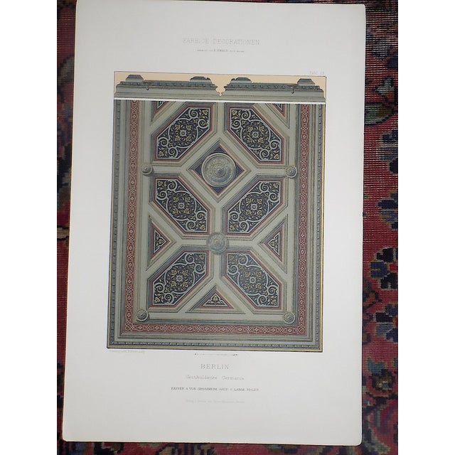 Antique 19th Century Imperial Folio Size Ornamental Design Chromolithographs - Set of 4 For Sale - Image 4 of 6