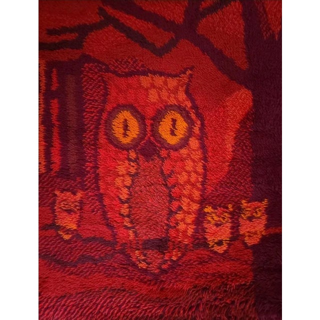 Danish Wool Wall Rug by Ege Taepper, Denmark, 1970s, in Very Good conditions. Designed 1970 to 1979 This piece is...