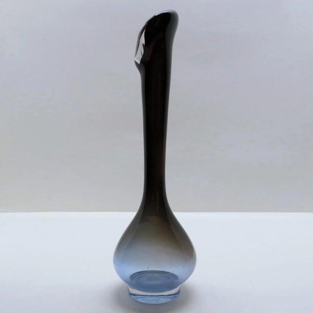 Mid-Century Modern Nils Landberg for Orrefors Glass Vase For Sale - Image 3 of 9