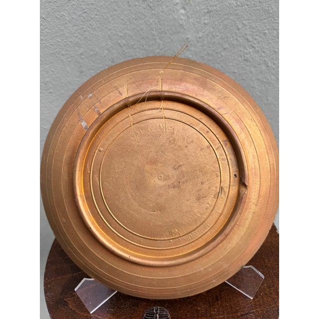 Wall Plate – Persian-Style Painted Enamel on Copper For Sale In Miami - Image 6 of 6
