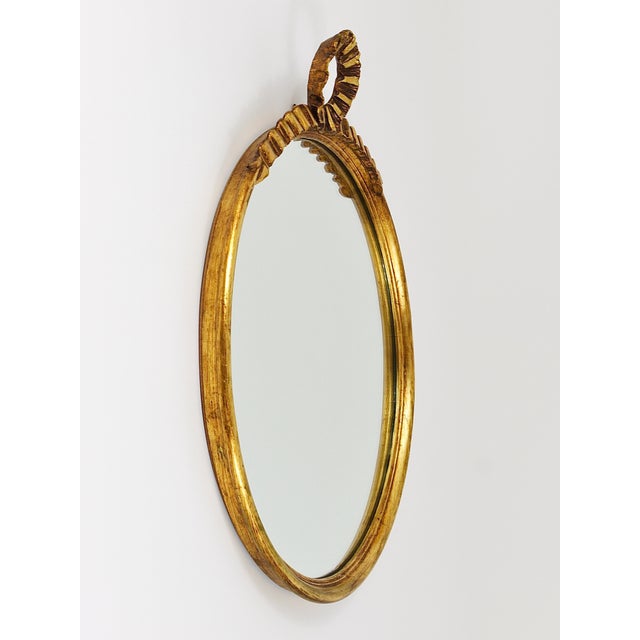Mid-Century Italian Gilt Wood Wall Mirror by C. Allodi & G. Subelli, 1950s For Sale - Image 11 of 18
