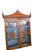 Wood Early 20th Century Sheraton-Style Painted Glass Display Cabinet on Stand – 2 Piece For Sale - Image 7 of 9