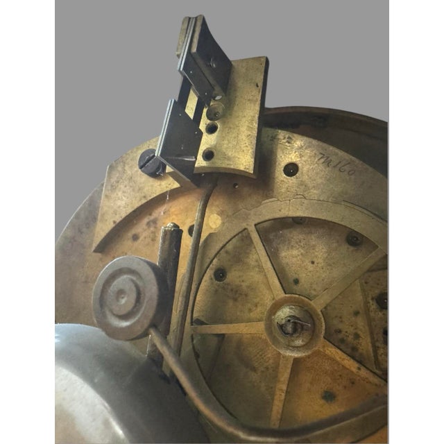 Antique French Empire Ebonized & Ormolu Decorated Portico Mantel Clock For Sale - Image 11 of 12