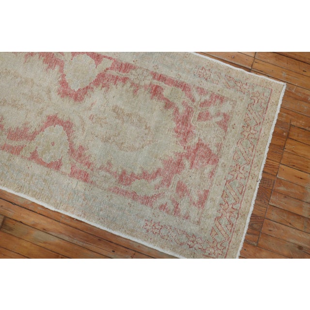 Early 20th Century Early 20th Century Zabihi Collection Turkish Oushak Runner - 2'8" x 9'5" For Sale - Image 5 of 8