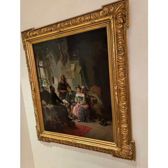 Traditional Late 18th Century Peter Baumgartner, the Wedding Contract, Framed For Sale - Image 3 of 5