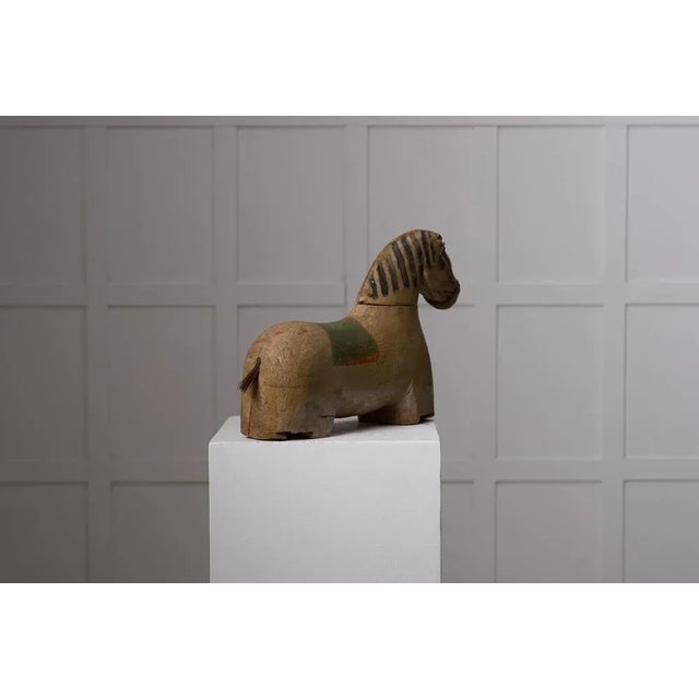 Antique Wooden Animal Horse Sculpture For Sale - Image 5 of 9