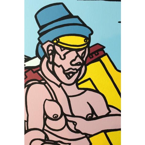 Valério ADAMI (born in 1935) He lives in Paris Femme et chien Limited edition of 2014 Publisher l'Estampe in Strasbourg...