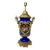 French Sèvres Porcelain Still Life Flowers Ormolu Cobalt Blue Table Lamp Bronze For Sale