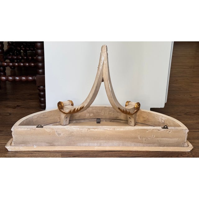 Wood Hollywood Regency Dorothy Draper Style Large Scale Wall Mounted Shelf For Sale - Image 7 of 18